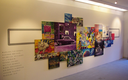 Groot Rechthoekig Kleurig Kunstwerk